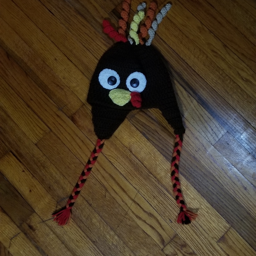 Adorable knitted Turkey Hat!